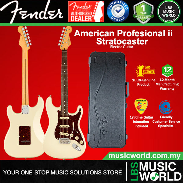 Fender American Professional II Stratocaster Electric Guitar SSS Pickup Alder Body with Maple Fretboard and Tremolo