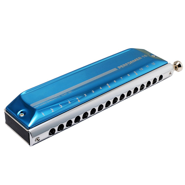 Easttop EAP-16 16 Hole Chromatic Harmonica C Key - Blue (EAP16)