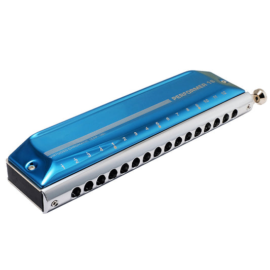 Easttop EAP-16 16 Hole Chromatic Harmonica C Key - Blue (EAP16)