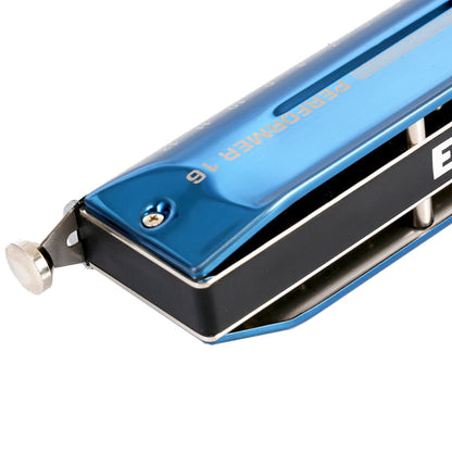Easttop EAP-16 16 Hole Chromatic Harmonica C Key - Blue (EAP16)
