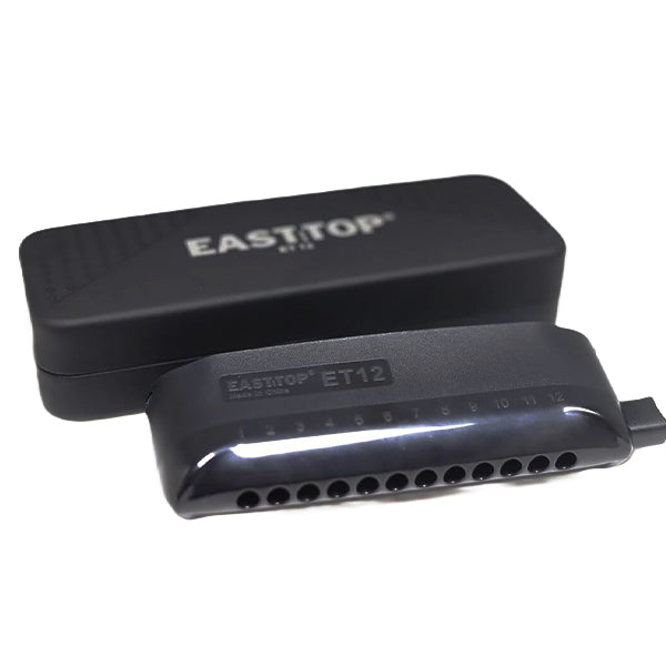 Easttop ET-12 12 Hole Chromatic Harmonica in C Key - Black (ET12)