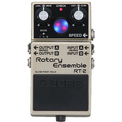 Boss RT-2 Rotary Ensemble Guitar Effect Pedal with Virtual Rotor Lights (RT2)