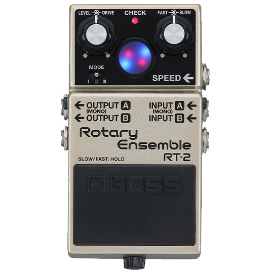 Boss RT-2 Rotary Ensemble Guitar Effect Pedal with Virtual Rotor Lights (RT2)