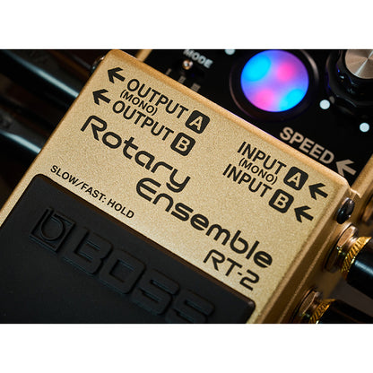 Boss RT-2 Rotary Ensemble Guitar Effect Pedal with Virtual Rotor Lights (RT2)