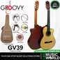 Groovy GV39 39 Inch Cutaway Spruce Top Classical Guitar with Nylon Strings