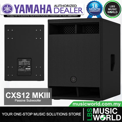 Yamaha CXS MK3 Series 2000 Watt Passive Subwoofer with Dual Pole Socket (CXS12 CXS15 CXS18)