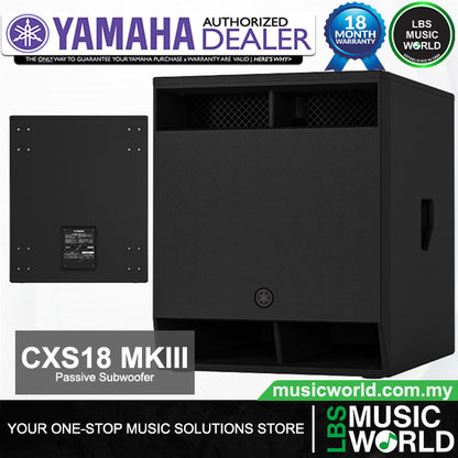 Yamaha CXS MK3 Series 2000 Watt Passive Subwoofer with Dual Pole Socket (CXS12 CXS15 CXS18)