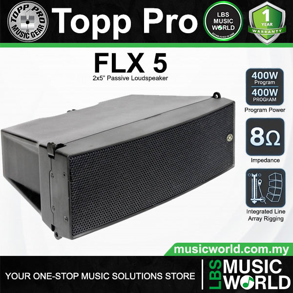 Topp Pro FLX 5 120 Watt 5 Inch 2 Way Passive Line Array Loudspeaker