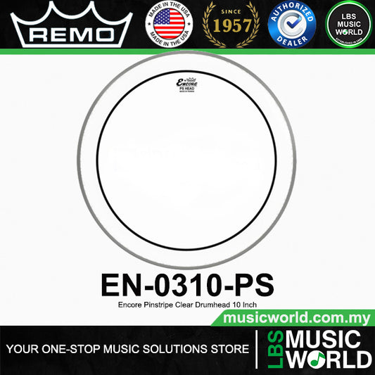 Remo Encore Pinstripe 1Ply Clear Drumhead Drum Skin (10" 12" 13" 14" 16")