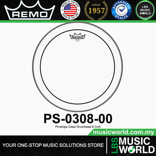 Remo Pinstripe 2Ply Clear Drumhead Drum Skin (6" 8" 10" 12" 13" 14" 16" 18")