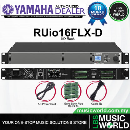 Yamaha RUio16FLX-D 16 Channel Flexible Dante I/O Audio Interface Rackmount (RUio16FLXD)
