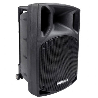 Dynamax PRO112 400 Watt 12 Inch Active Bluetooth Speaker System with 2 Wireless Handheld Microphone
