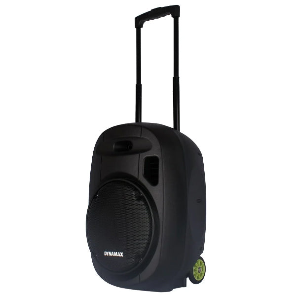 Dynamax PRO312 120 Watt 12 Inch Active Bluetooth Speaker System with 2 Wireless Handheld Microphone