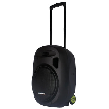 Dynamax PRO312 120 Watt 12 Inch Active Bluetooth Speaker System with 2 Wireless Handheld Microphone