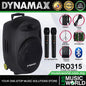 Dynamax PRO315 180 Watt 15 Inch Active Bluetooth Speaker System with 2 Wireless Handheld Microphone