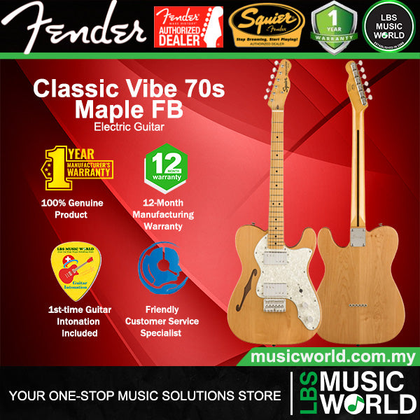 Squier By Fender Classic Vibe 70s Stratocaster Electric Guitar Maple Fingerboard - Natural