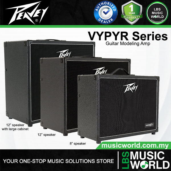 PEAVEY VYPYR Series Guitar Modeling Amplifier All in One for Electric Bass Acoustic with Bluetooth (X1 X2 X3)