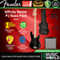 Squier by Fender 4 String Affinity Series PJ Bass Guitar Pack Maple Fretboard with 15W Amplifier - Black