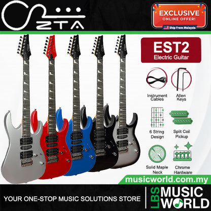 ZTA EST2 Solidbody Stratocaster Electric Guitar Package with Amplifier and Tremolo
