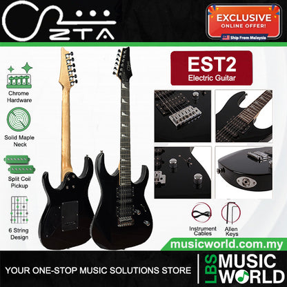 ZTA EST2 Solidbody Stratocaster Electric Guitar Package with Amplifier and Tremolo