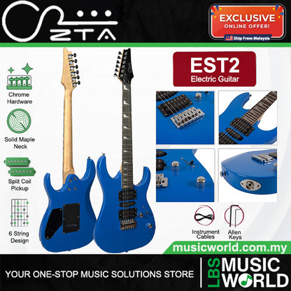 ZTA EST2 Solidbody Stratocaster Electric Guitar Package with Amplifier and Tremolo
