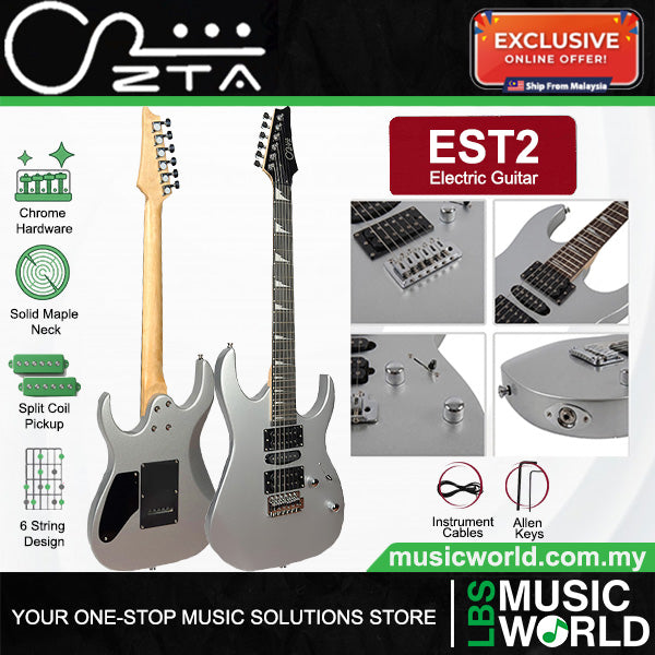 ZTA EST2 Solidbody Stratocaster Electric Guitar Package with Amplifier and Tremolo