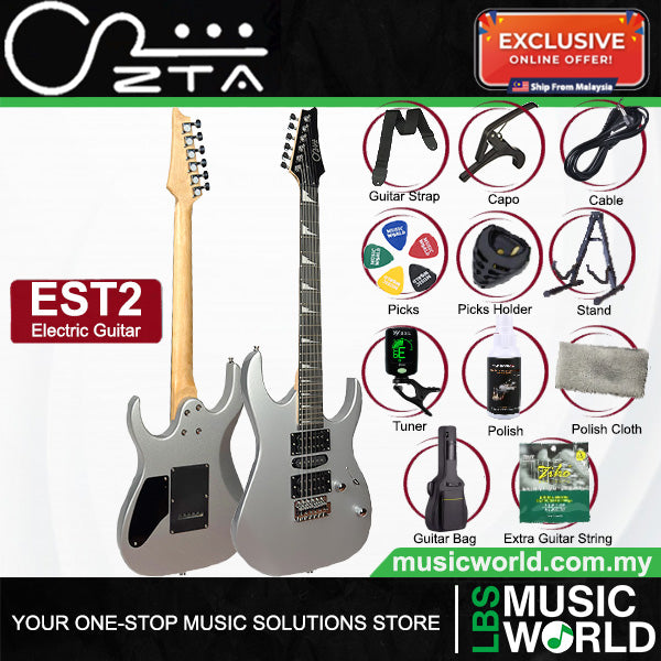ZTA EST2 Solidbody Stratocaster Electric Guitar Package with Amplifier and Tremolo
