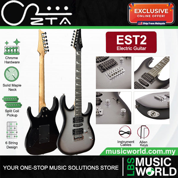 ZTA EST2 Solidbody Stratocaster Electric Guitar Package with Amplifier and Tremolo
