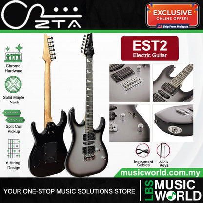 ZTA EST2 Solidbody Stratocaster Electric Guitar Package with Amplifier and Tremolo