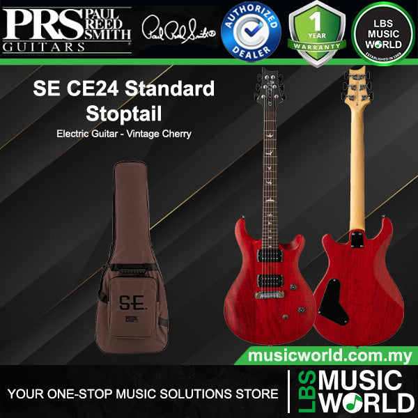PRS SE CE24 Standard Stoptail Solidbody Electric Guitar with HH Pickup and Gig Bag