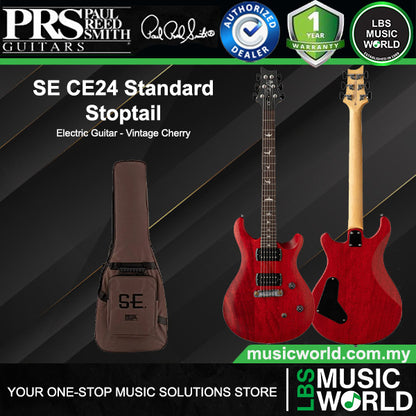 PRS SE CE24 Standard Stoptail Solidbody Electric Guitar with HH Pickup and Gig Bag