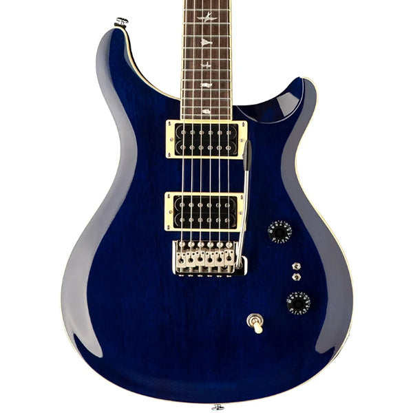 PRS SE Standard 24-08 Mahogany Solidbody Electric Guitar with HH Pickup and Gig Bag - Translucent Blue