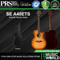 PRS SE A40E Angelus Hollow Body Acoustic Electric Guitar with Hardcase - Tobacco Sunburst