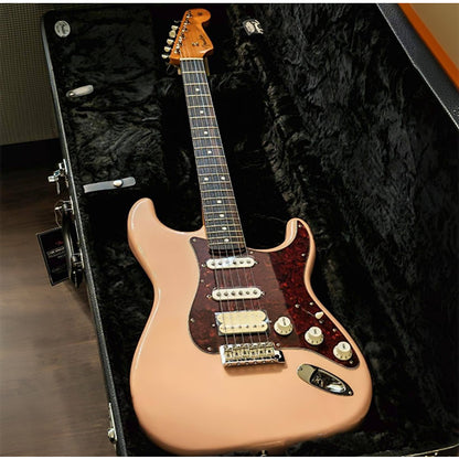 Fender Li Ronghao SolidBody Stratocaster Limited Edition with HSS Pickup and Hardcase  - Aged Shell Pink