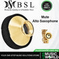 BSL Alto Saxophone Practice Mute ABS Lightweight Sax Dampener - Gold