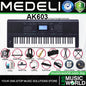 Medeli AK603 61 Keys Professional Arranger Workstation Keyboard with Complete Full Package - Black