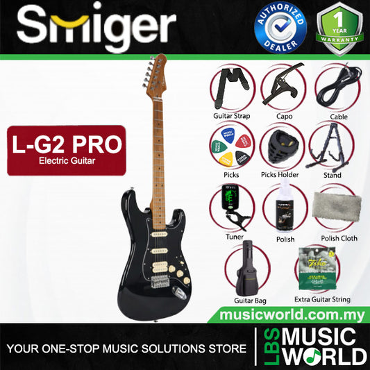 Smiger L-G2-Pro Poplar Body Electric Guitar SSH Pickup With Roasted Maple Neck