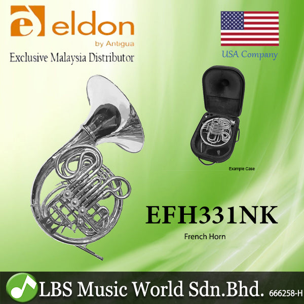 Eldon by Antigua EFH331NK F/Bb Double French Horn Nickel Plate the Kruspe Wrap with Case (EFH331)