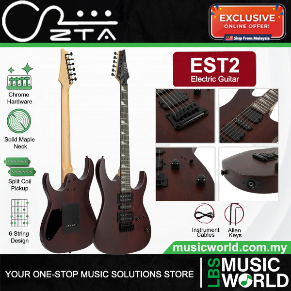 ZTA EST2 Super Stratocaster Electric Guitar Package Amplifier Bundle Set with Tremolo