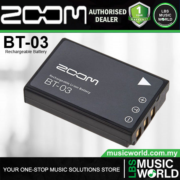 Zoom BT 03 Lithium Ion Rechargeable Battery For Q8 (BT03 BT 03)