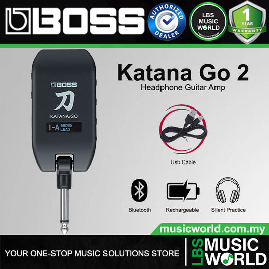 [Clearance] Boss Katana:Go Personal Headphone Amplifier Rechargeable Guitar Amp (Katana Go)
