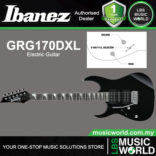 Ibanez GRG170DXL Poplar Body Bound Purpleheart Fretboard Lefthanded Electric Guitar with HSH Pickup