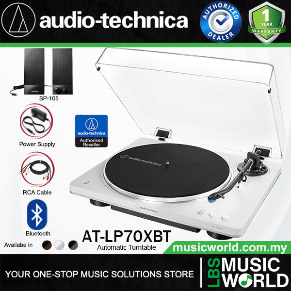Audio Technica AT-LP70XBT Black Fully Automatic Wireless Bluetooth Belt Drive Turntable (ATLP70XBT LP70X LP70)