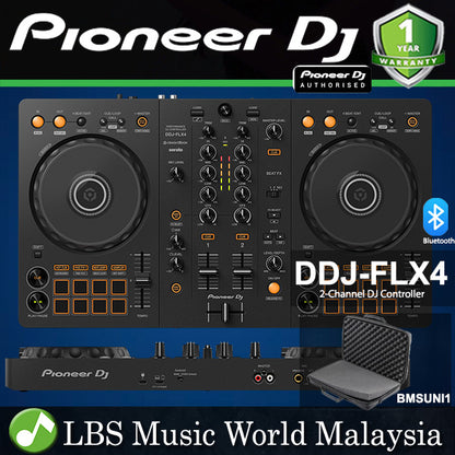 Pioneer DJ DDJ-FLX4 2 Channel DJ Controller For Multiple DJ Application with Rekordbos and Serato (DDJFLX4)