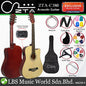 ZTA 38 Inch Acoustic Guitar Natural EQ Pickup Cutaway Starter Pack Folk Guitar Bundle With Plug In Amp Equalizer