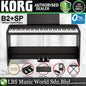 Korg B2+SP 88 Key Digital Piano Built In Speaker Package with Stand and Three Pedal Black (B2 Plus)