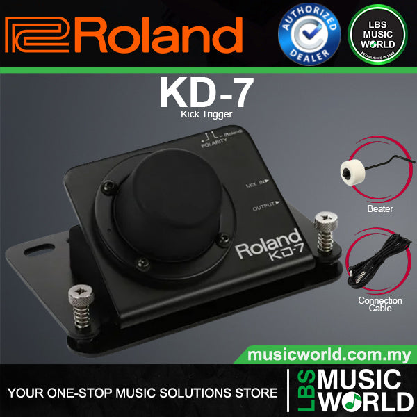 Roland KD-7 Kick Drum Trigger Unit with Beater for Any Percussion Setup (KD7 KD 7)