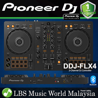 Pioneer DJ DDJ-FLX4 2 Channel DJ Controller For Multiple DJ Application with Rekordbos and Serato (DDJFLX4)