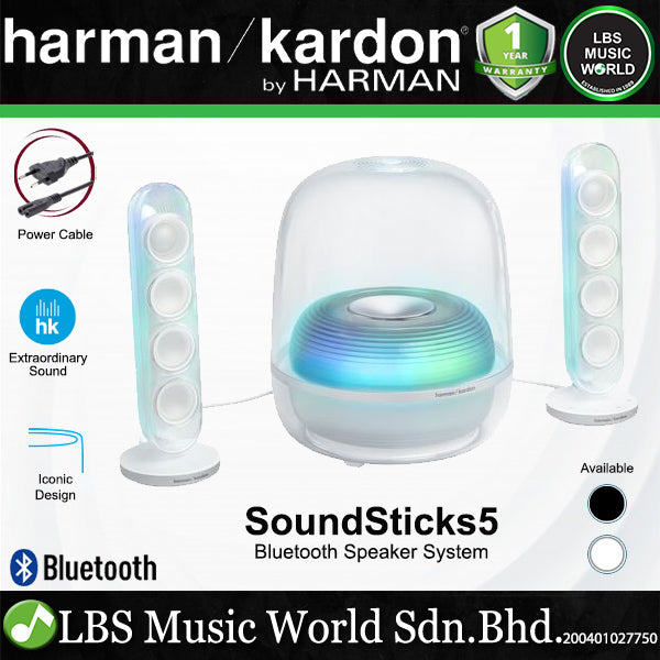 Harman Kardon SoundSticks4 Wireless Bluetooth Portable Transparent Speaker System