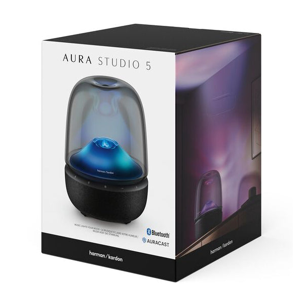Harman Kardon Aura Studio 4 Portable Bluetooth Transparent Home Speaker with Theme Lighting (Aura Studio 5)